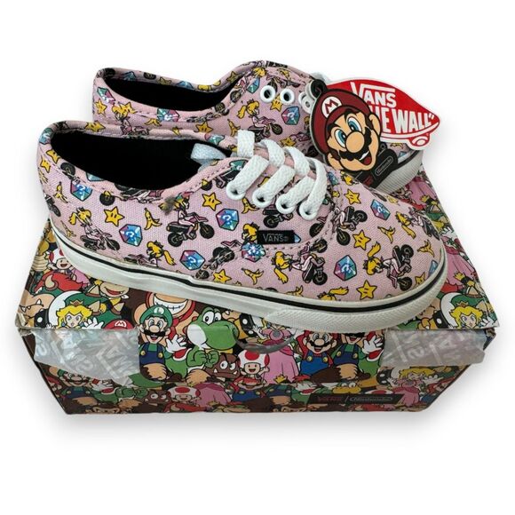 RARE Vans x Nintendo Super Mario Kart Princess Peach Toddler Shoes 9 NIB - Picture 1 of 6